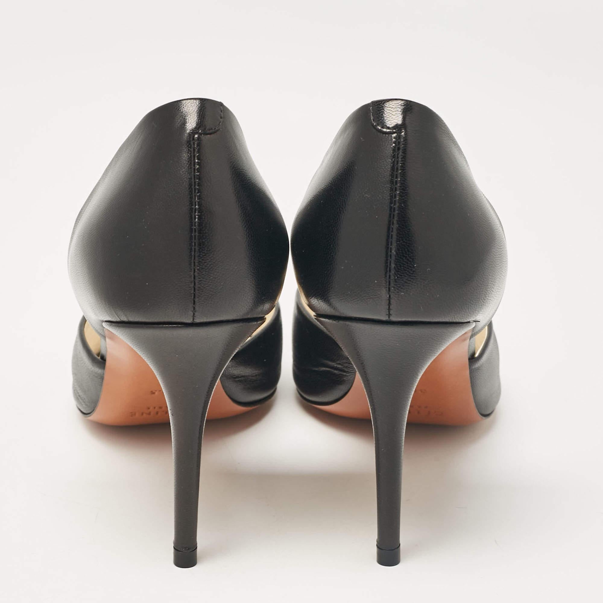Celine Black Leather D'orsay Pumps Size 38.5 1