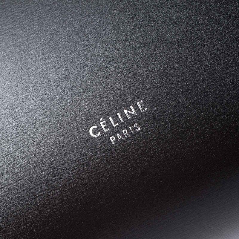Celine Black Leather Flap Top Handle Bag 6