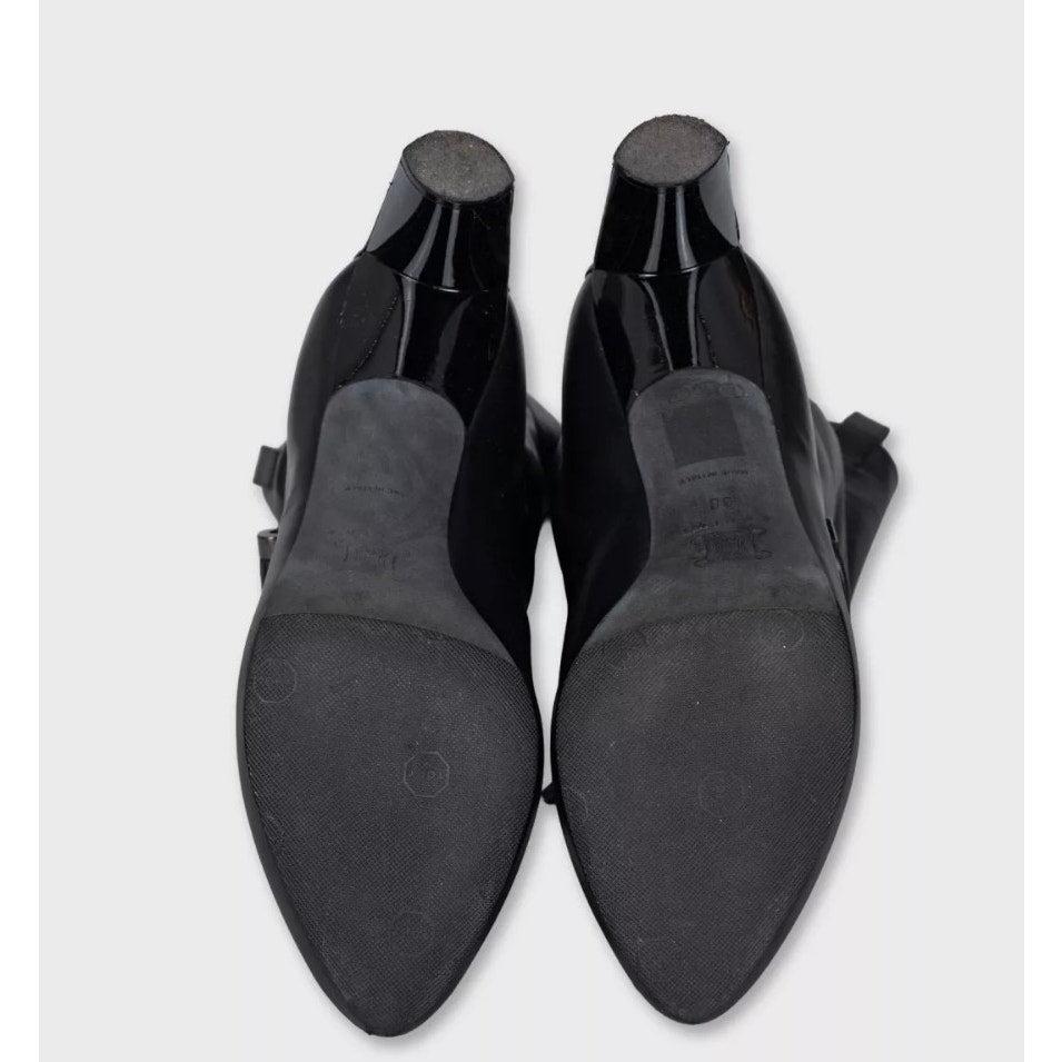 Stivali con frange in pelle nera di Celine - Taglia 38 In condizioni buone in vendita a Krakow, PL