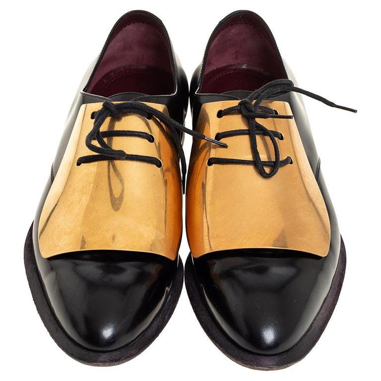 Celine Black Leather Brogue Oxfords with Gold Accents Celine oxfords - Gem main image 3