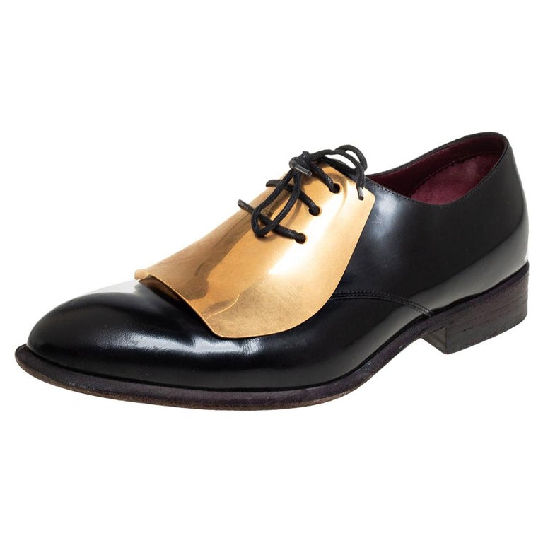 CELINE leather Studs Lace-up Dress shoes black 35