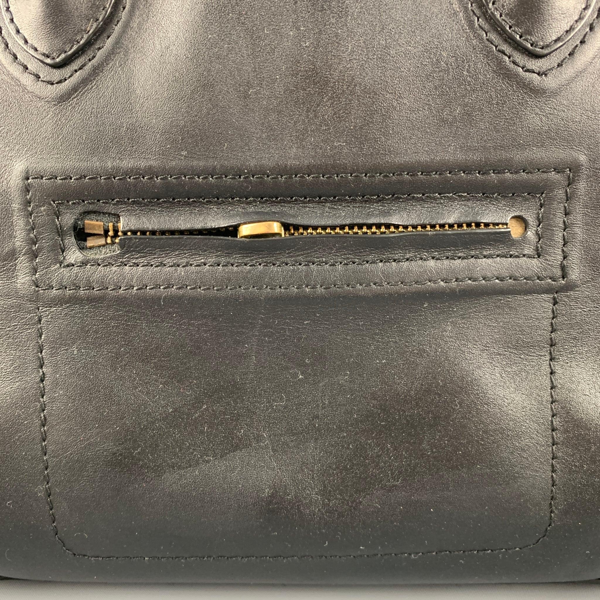 CELINE Black Leather Handbag Handbag In Good Condition For Sale In San Francisco, CA