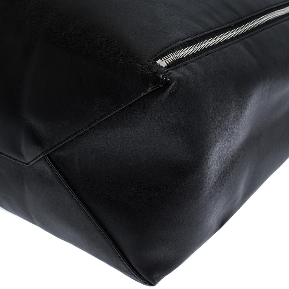 Celine Black Leather Horizontal Zip Cabas Tote 3