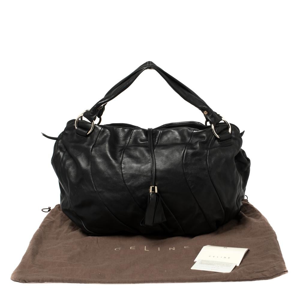 Celine Black Leather Large Bittersweet Hobo 3