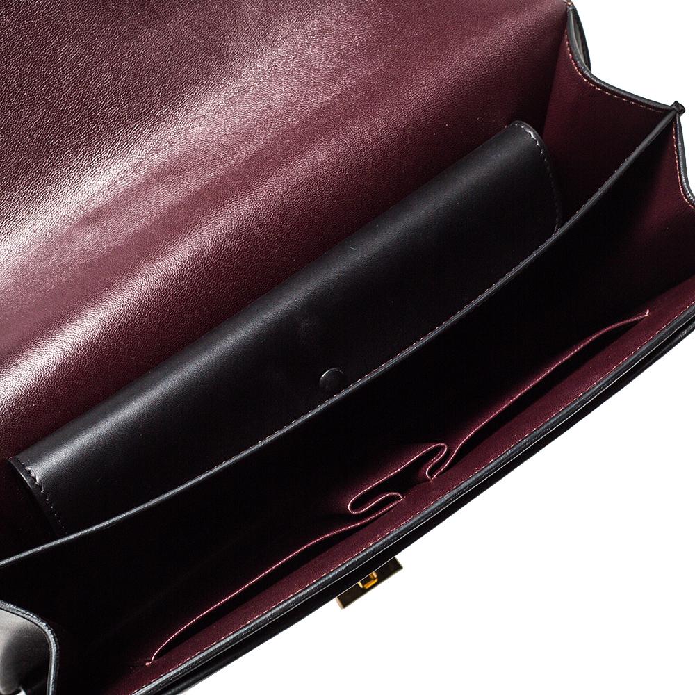 Celine Black Leather Large Case Flap Chain Bag In Good Condition In Dubai, Al Qouz 2