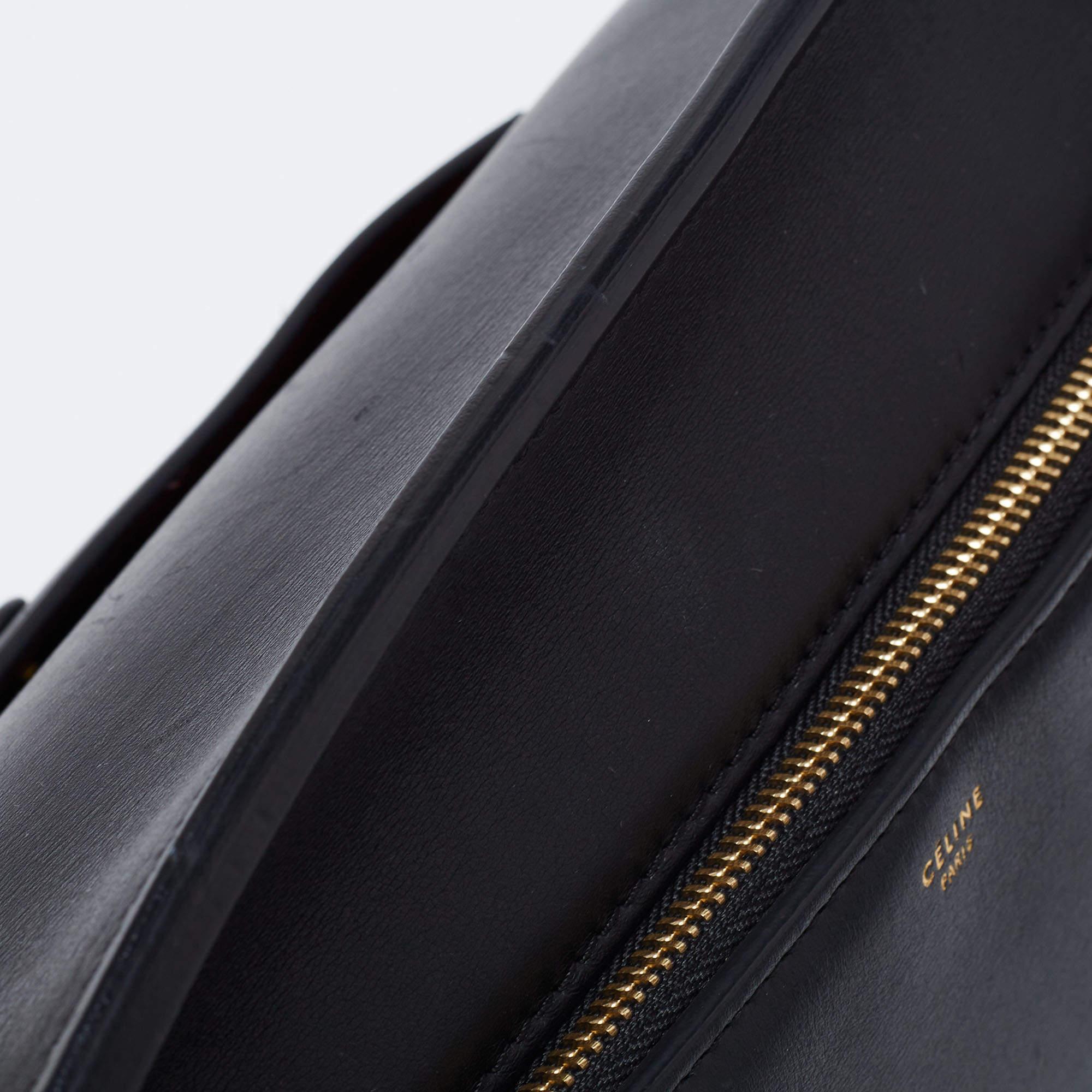 Celine Black Leather Large Edge Top Handle Bag 7