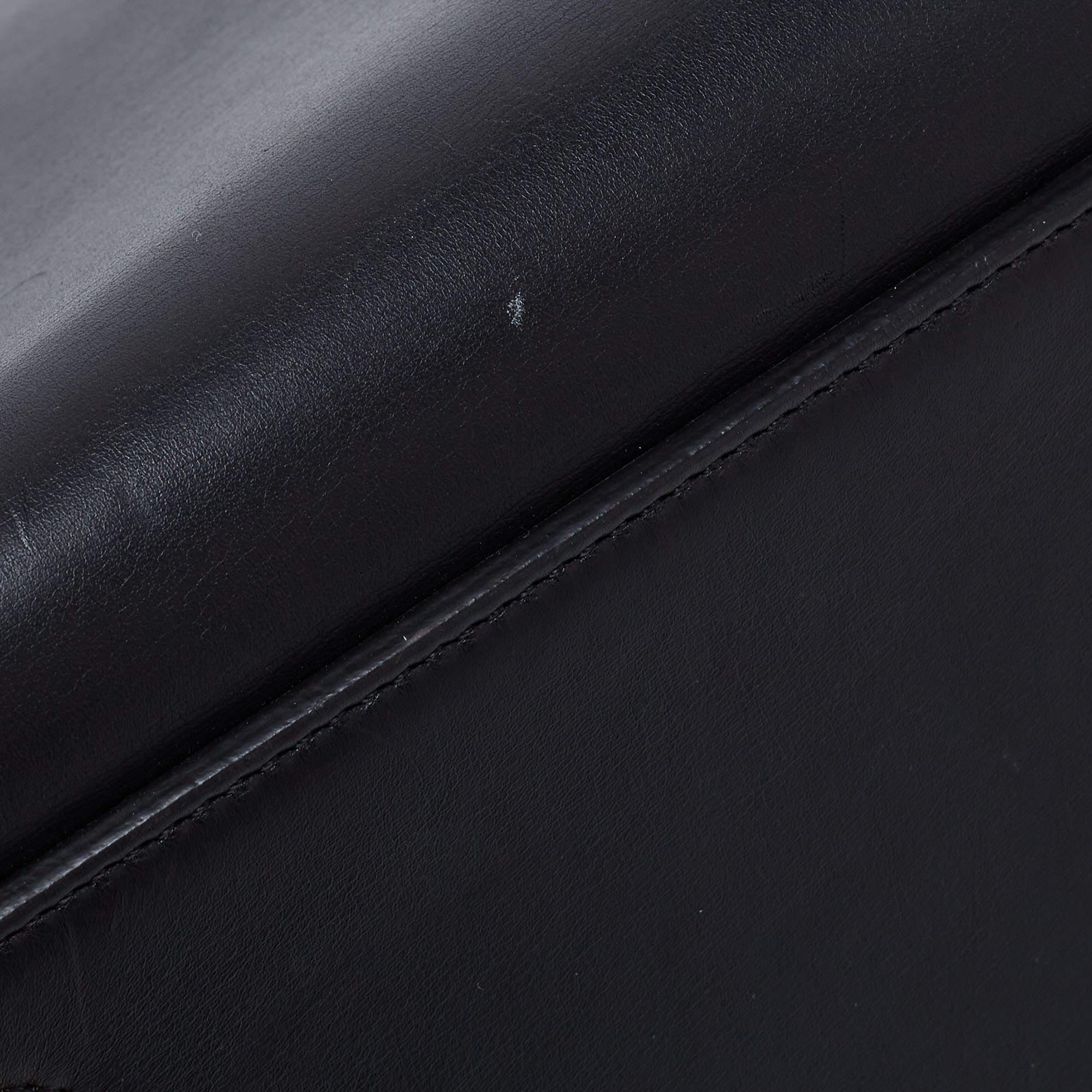 Celine Black Leather Large Edge Top Handle Bag 8