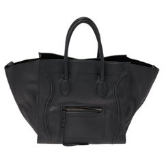 Celine Black Leather Large Phantom Luggage Tote