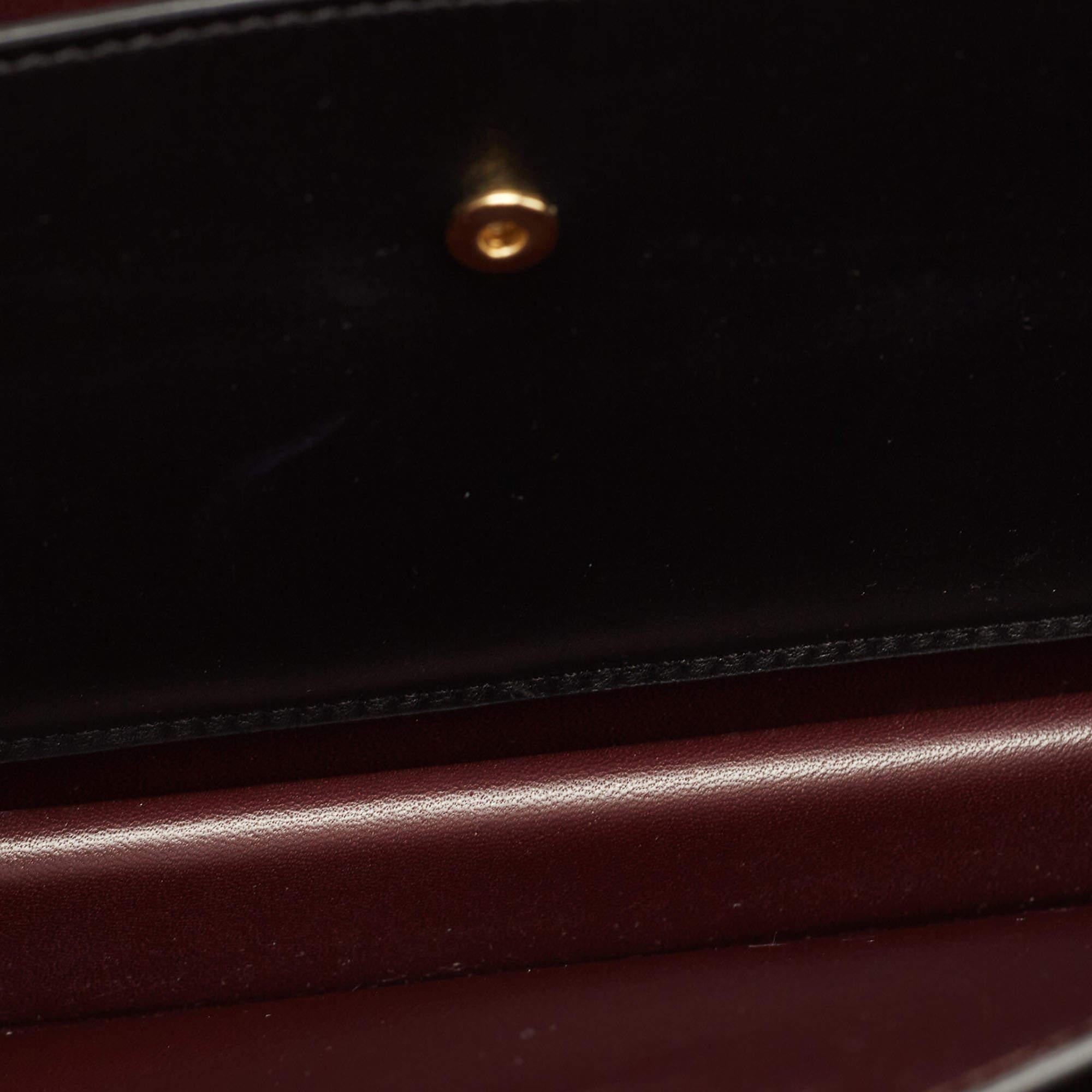 Celine Black Leather Medium Case Chain Flap Shoulder Bag 9