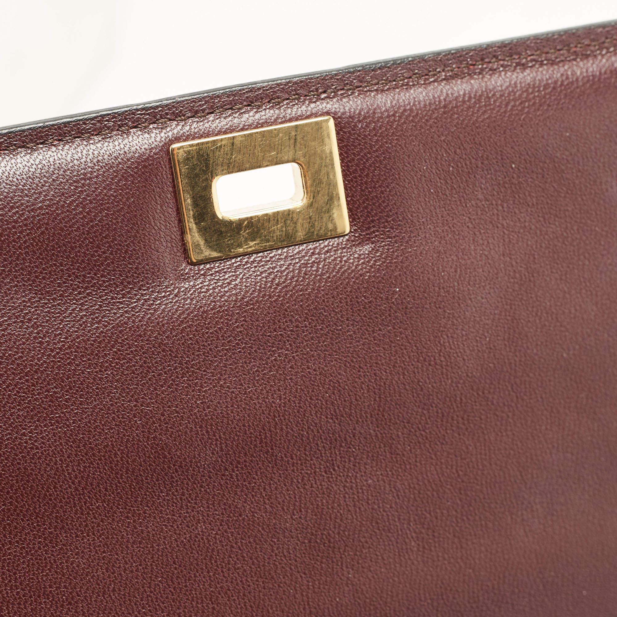Celine Black Leather Medium Case Chain Flap Shoulder Bag 3
