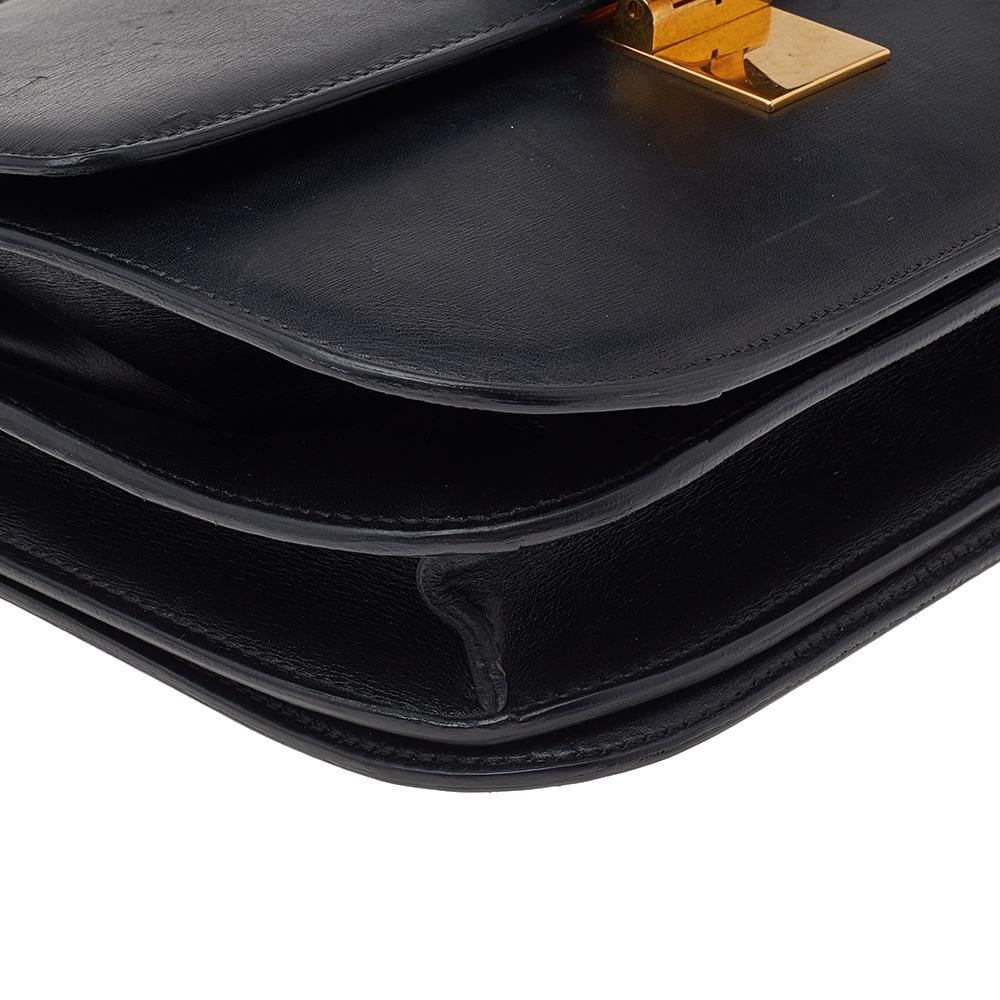 Celine Black Leather Medium Classic Box Shoulder Bag 3
