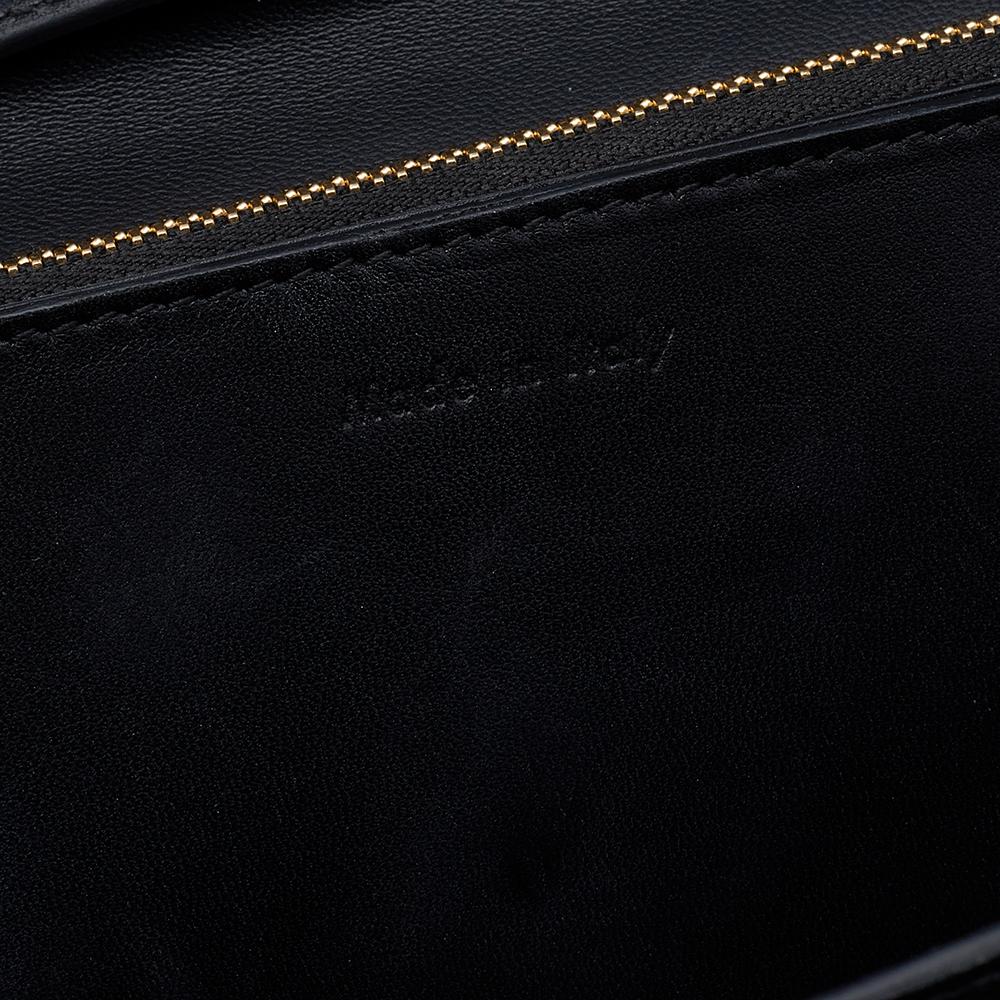 Women's Celine Black Leather Medium Classic Box Shoulder Bag