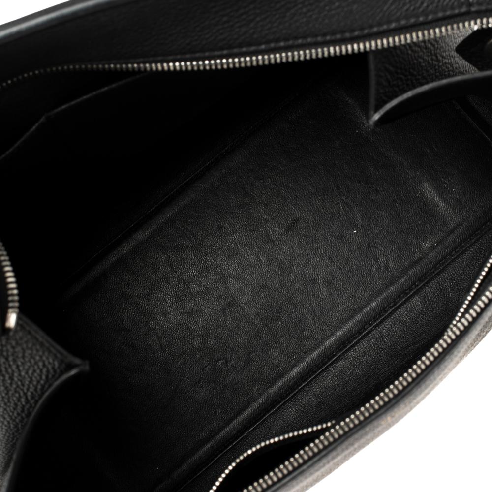 Women's Celine Black Leather Medium Edge Top Handle Bag