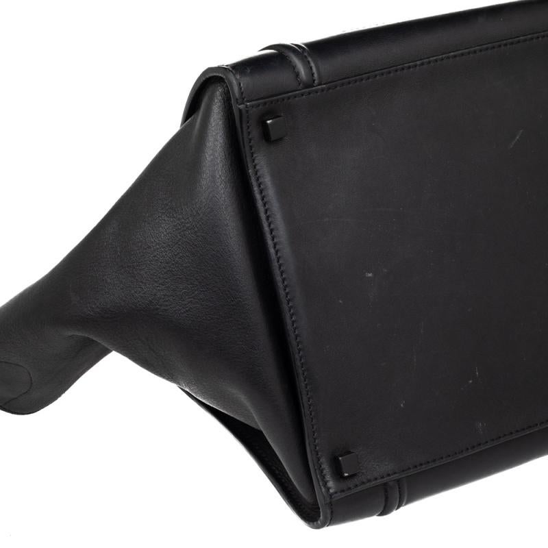 Celine Black Leather Medium Phantom Luggage Tote 7