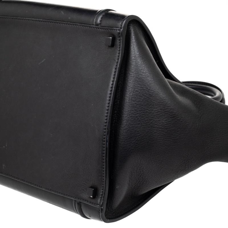 Celine Black Leather Medium Phantom Luggage Tote 8