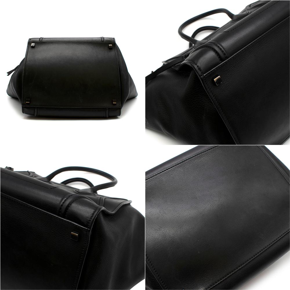 Women's or Men's Celine Black Leather Medium Phantom Luggage Tote