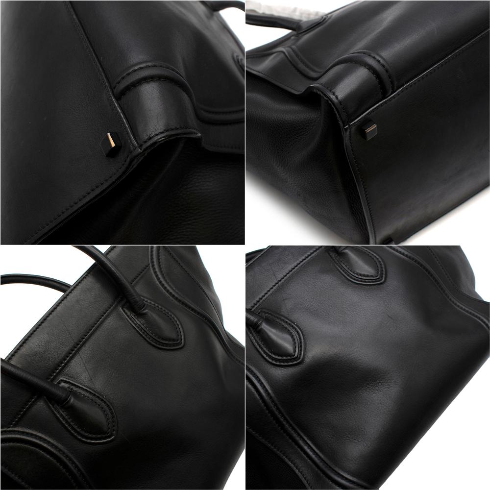 Celine Black Leather Medium Phantom Luggage Tote 1