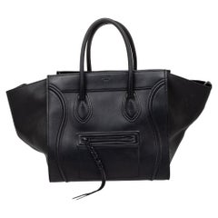 Celine Schwarzes Leder Medium Phantom Gepäck Tasche