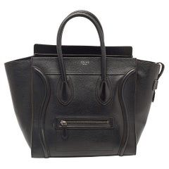 Celine Schwarzes Leder Medium Phantom Gepäck Tasche