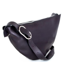 CELINE black leather MEDIUM SWING Shoulder Bag