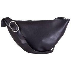 CELINE black leather MEDIUM SWING Shoulder Bag