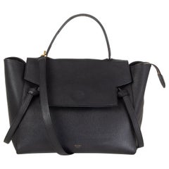 CELINE black leather MINI BELT Shoulder Bag