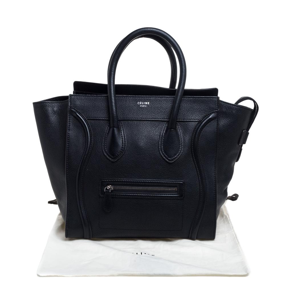 Celine Black Leather Mini Luggage Tote 8