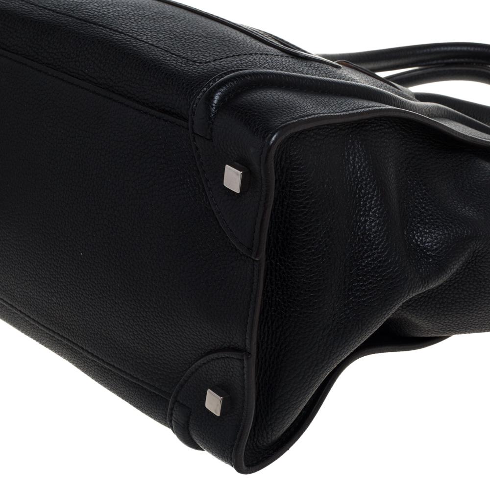 Celine Black Leather Mini Luggage Tote 4