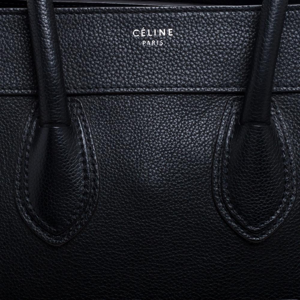 Celine Black Leather Mini Luggage Tote 5