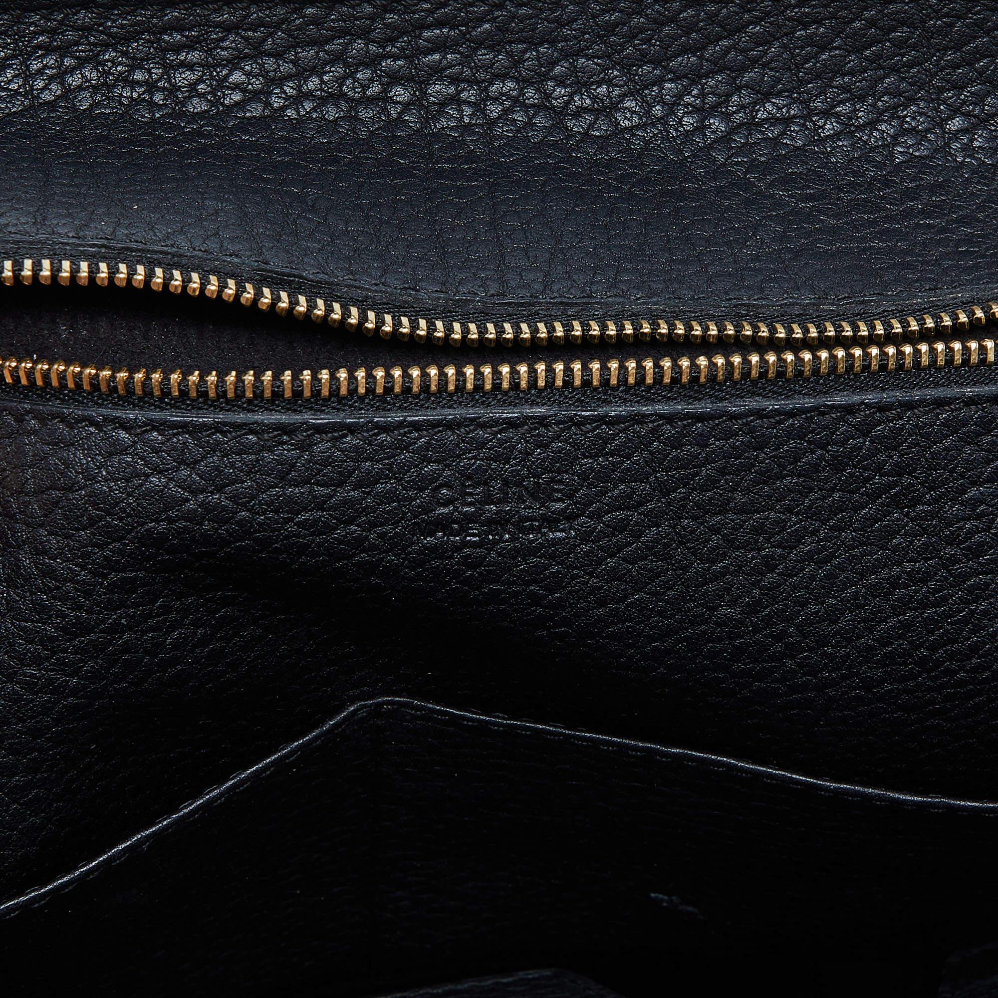 Celine Black Leather Mini Tie Tote 3