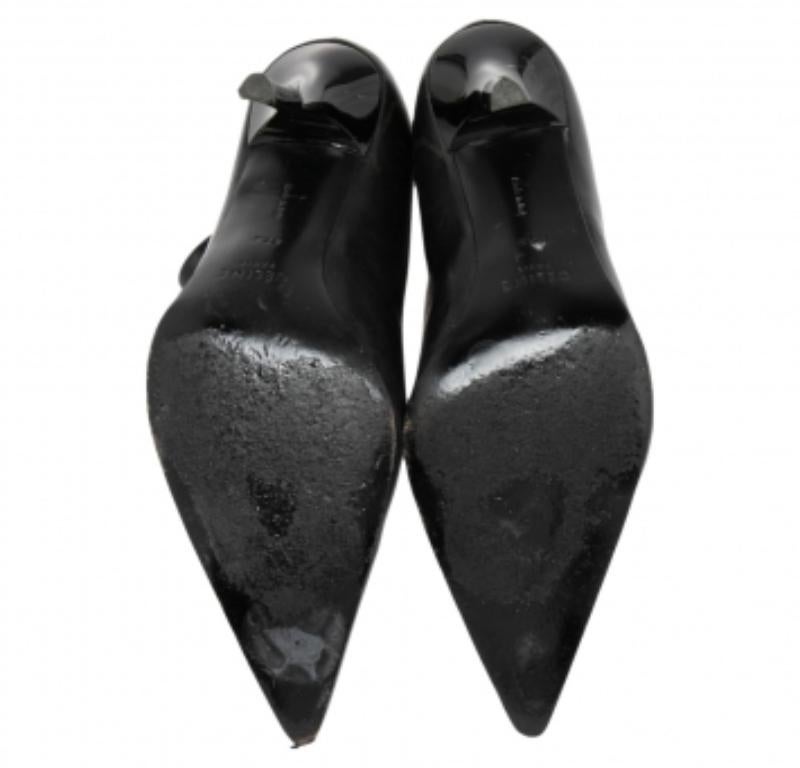 Noir Celine - Bottines à bout pointu en cuir noir - Taille 37,5