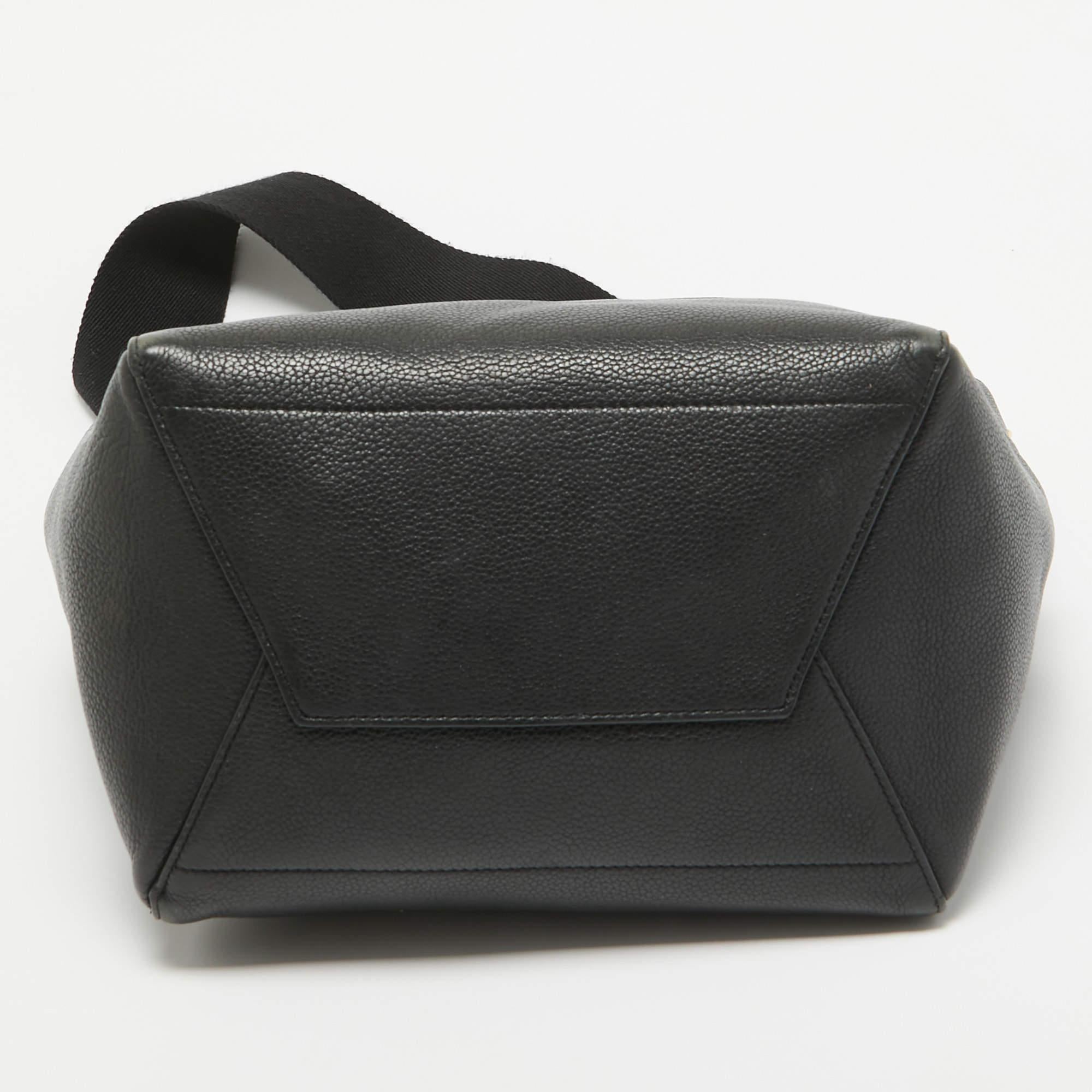 Celine Black Leather Sangle Bucket Bag 5