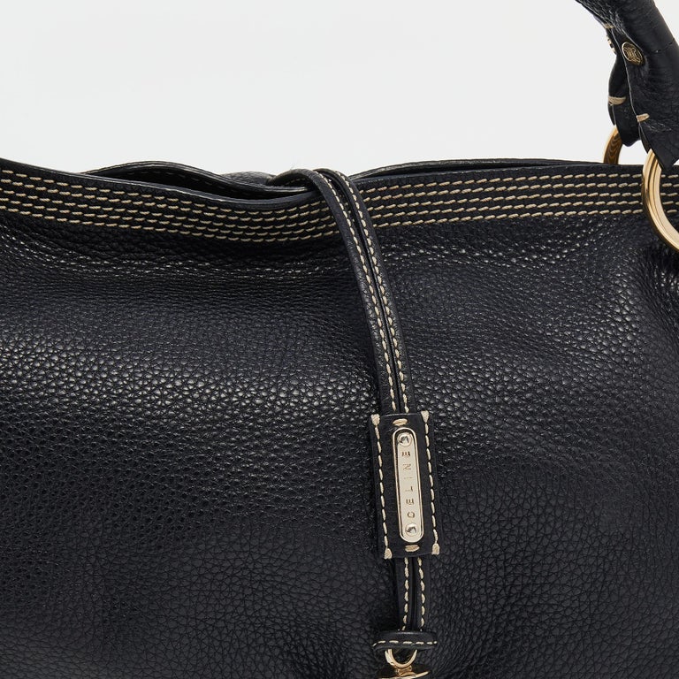 Celine Black Leather Satchel For Sale at 1stDibs