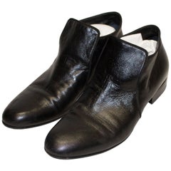 Celine Black Leather Shoe Boot