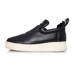 Celine, Black leather slip on sneakers
