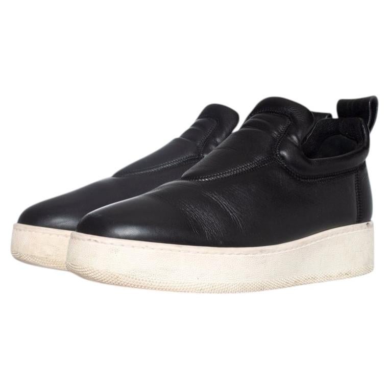 Celine, Sneakers slip on in pelle nera in vendita