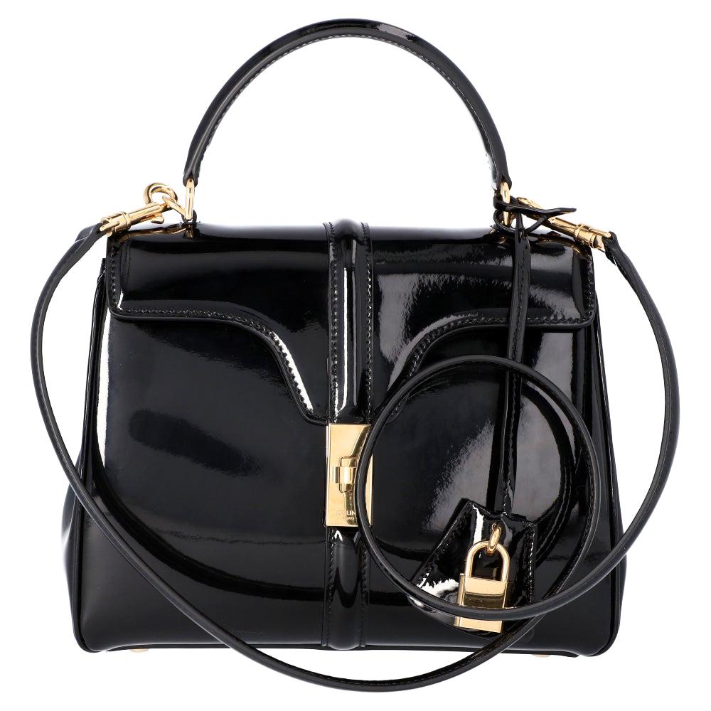 Celine Black Leather Small 16 Bag
