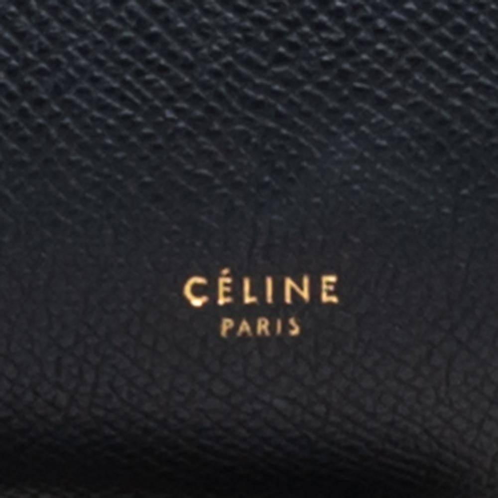 Celine Black Leather Small Belt Top Handle Bag 6