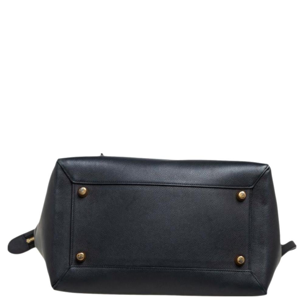 Celine Black Leather Small Belt Top Handle Bag 1