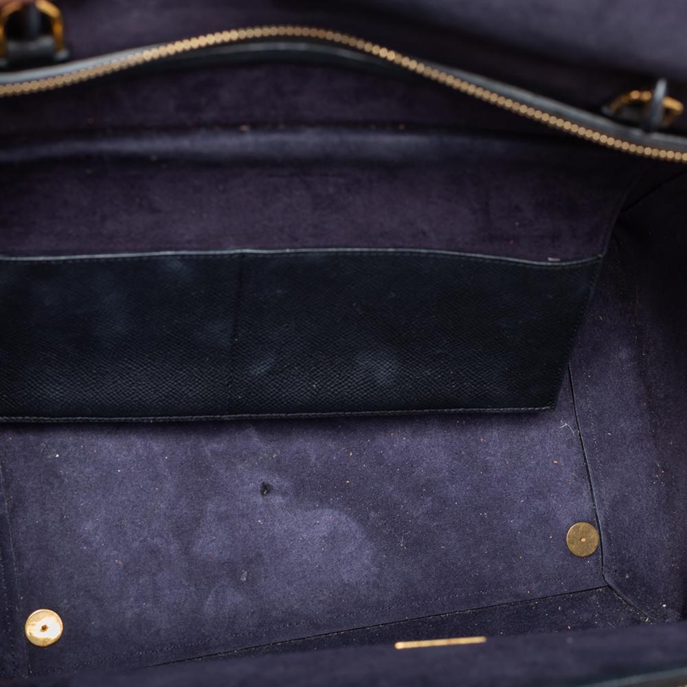 Celine Black Leather Small Belt Top Handle Bag 2