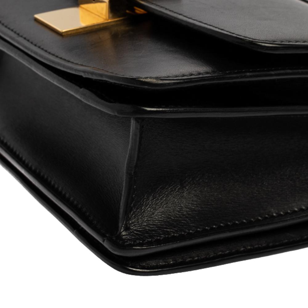 Celine Black Leather Small Box Bag 6