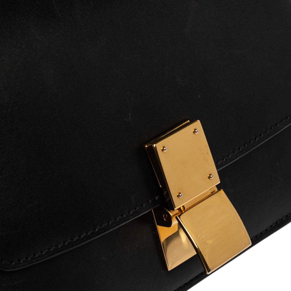 Celine Black Leather Small Box Bag 7