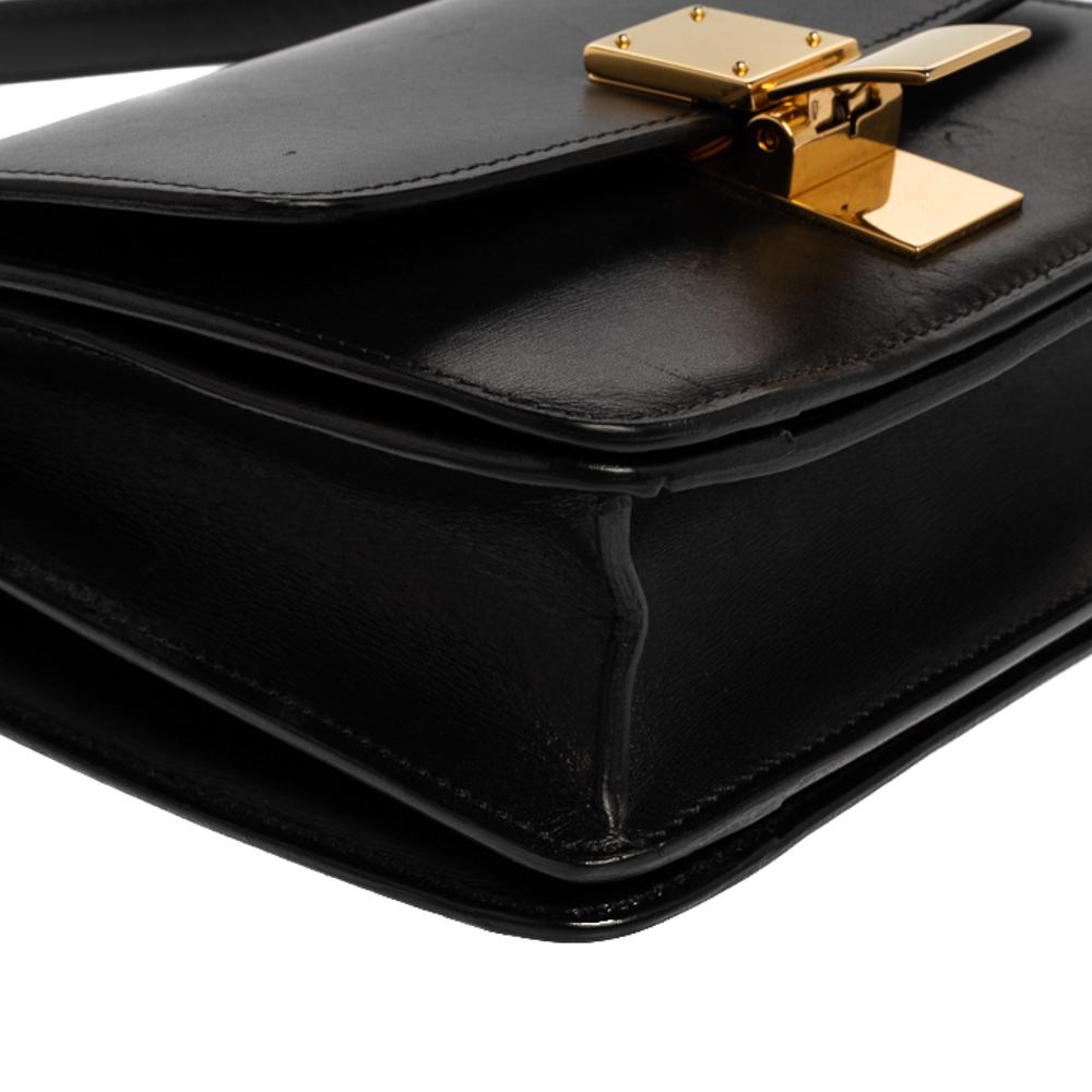 Celine Black Leather Small Box Bag 8