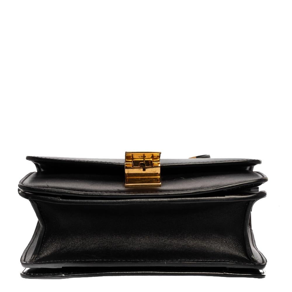 Celine Black Leather Small Box Bag 1