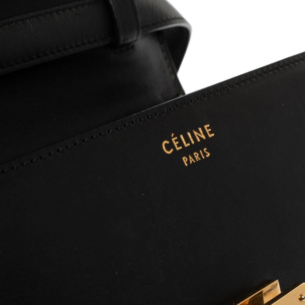 Celine Black Leather Small Box Bag 4