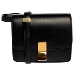 Celine Black Leather Small Box Bag