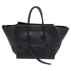 Celine Black Leather Small Phantom Luggage Tote