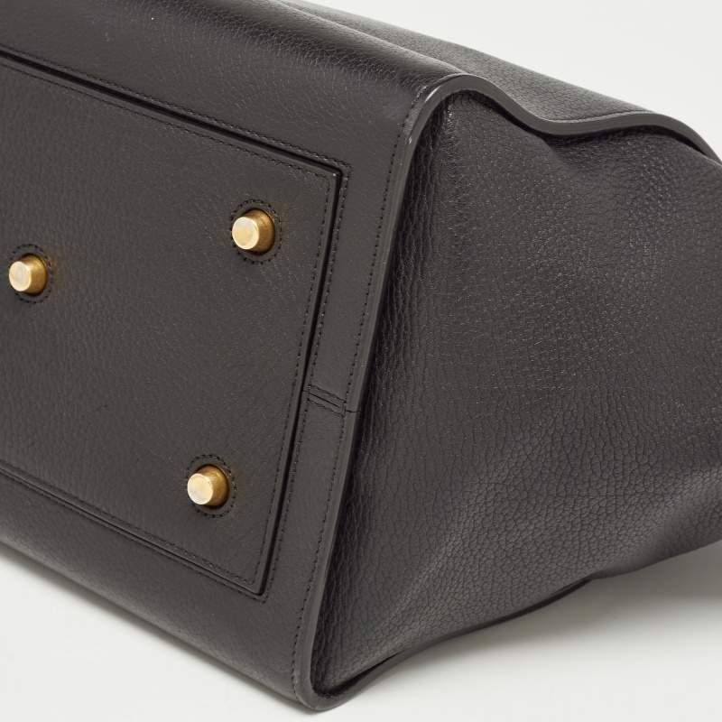Celine Black Leather Small Tie Tote 6