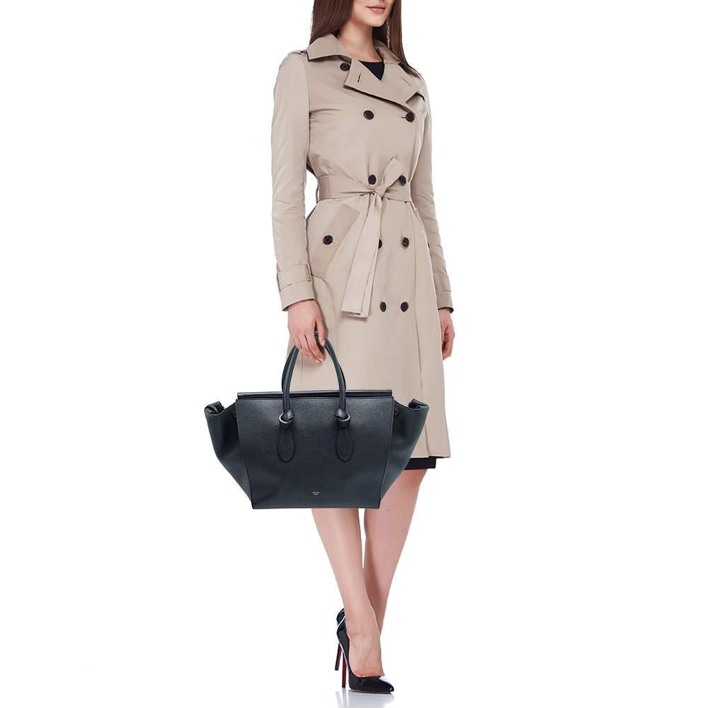Celine - Petit sac à main en cuir noir 1
