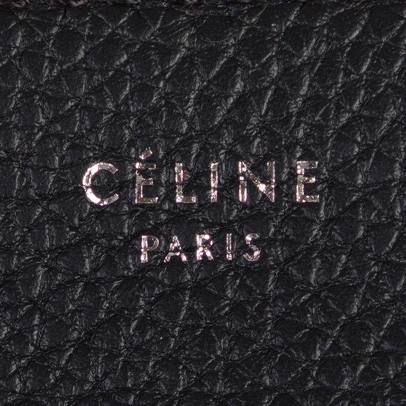 CELINE black leather & suede TRAPEZE SMALL Shoulder Bag 1